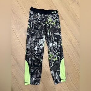Nike Dry Fit Neon Black and Yellow Legging
